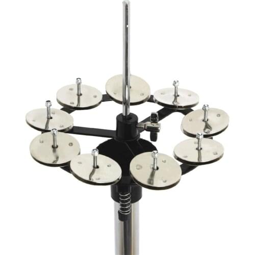 Mountable Hihat Tambourine with Steel Jingles for Drum Set