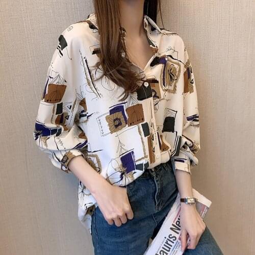 2021new Spring Summer Retro Style Lightweight Loose Women Chiffon Shirt Mr.nut Polka Dot Polo-neck Long Single Breasted