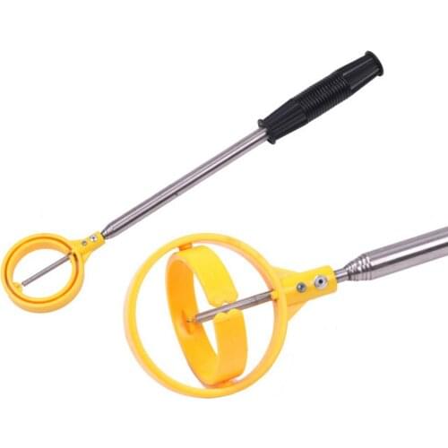 1.85m 8-section Golf Ball Pick Up Tools Stainless Steel Telescopic Golf Ball Retriever Retracted Automatic Locking Scoop Picker