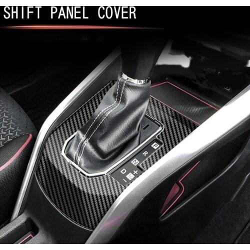 Carbon Fiber ABS Car Central Gear Shift Knob Panel Frame Cover Trim for Toyota Raize 2020 2021 RHD