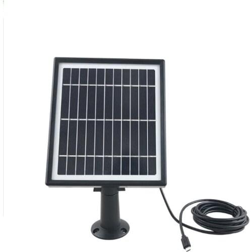 5.5V 3.3W Solar Panel Charger 3 Meter Cable For WiFi Security Battery Powered Wireless Solar Camera Outdoor Waterproof 50pcs