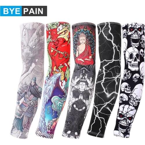 1Pair BYEPAIN Cooling Arm Sleeves Cover UV Sun Protection Armband Basketball Golf Athletic Sport Running Compression Sleeve