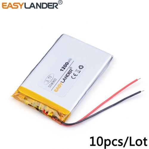 10pcs /Lot 1200mAH,504060 3.7v lithium Li ion polymer rechargeable battery for mp3 mp4 mp5 bluetooth,model toy mobile bluetoo