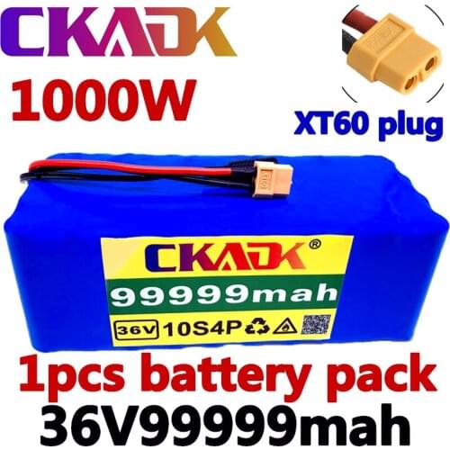100% original 10S4P 36V battery 99.999Ah battery pack 1000W battery 42V 99999mAh Ebike electric bicycle with BMS 1 order