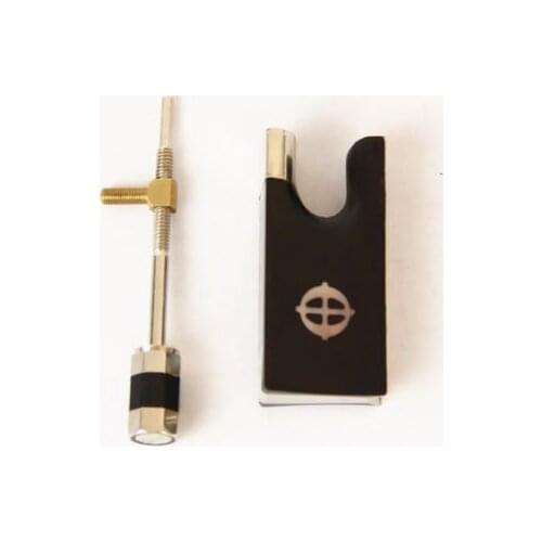 2 Sets High Quality Brand New Ebony Wood Violin 4/4 Bow Frog Ablone Full Lined Flower Inlayed Nickel Silver Violino Accessories