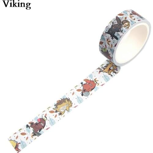 20pcs/set 15mmX5m Anime Beaver Washi Tape Cartoon Animal Masking Tape Funny Adhesive Tapes Fashion Hand Account Tapes G0539