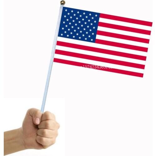 200 PCS Flying US Flag Polyester American Motorcycle Flag Banner Outdoor Indoor USA Celebration Festival National Flag
