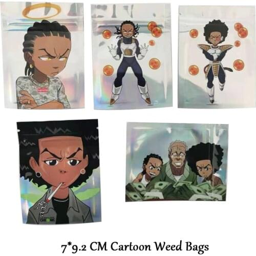 2021 Newest Cartoon Boys OPP Plastic Bags Tobacco Zip Lock Bags For Weed 9.2*7 CM Custom LOGO Bag Smoking Accessories