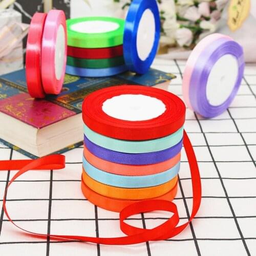 25 Yards/Roll 10mm Silk Satin Ribbons Gift Wrapping Decoration Christmas Ribbons DIY Handmade Supplies Ribbon