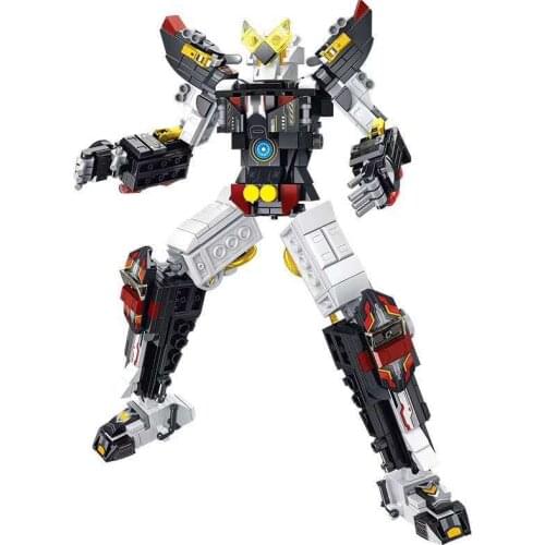 566Pcs Educational Building Blocks Toys For Kids Boys 6Years DIY Birthday Present 633049 2 Changes Aircraft 12 IN 1 Robot Model