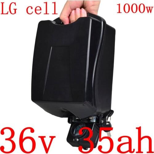 36V 1000W battery 36V 35AH electric bicycle battery36V 20AH 25AH 27AH 30AH 34AH lithium bike battery use LG cell with 5A charger