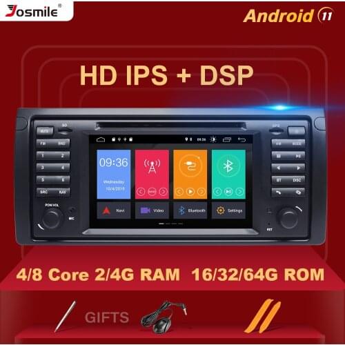 DSP 4GB 64GB 1 din Android 11 Car DVD Player For BMW X5 E53 E39 Radio Multimedia audio GPS Stereo navigation head unit 8 core