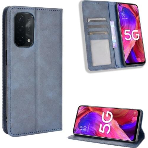 For OPPO A54 A74 A93 A94 4G 5G Case Premium Leather Wallet Leather Flip Case for Oppo A 54 A 74 A 93 A 94 Case