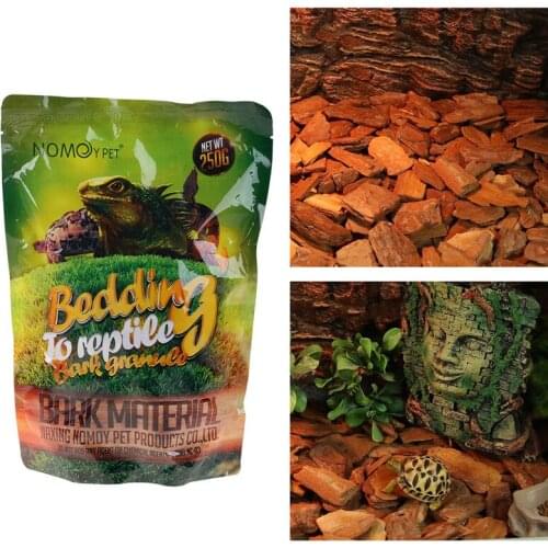 Reptiles Bark Chips Pine Bark with Natural Rosin Smell Substrate 8.8 OZ Small Large Sized Particles for Reptiles Habitat Decor