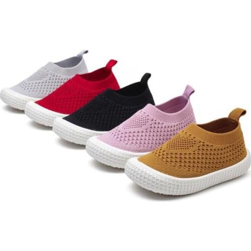 Children Shoes for Girls Sneaker Boys Knit Sport Shoes Spring Autumn New Soft Bottom Baby Toddler Flat Kids Casual Socks Shoes