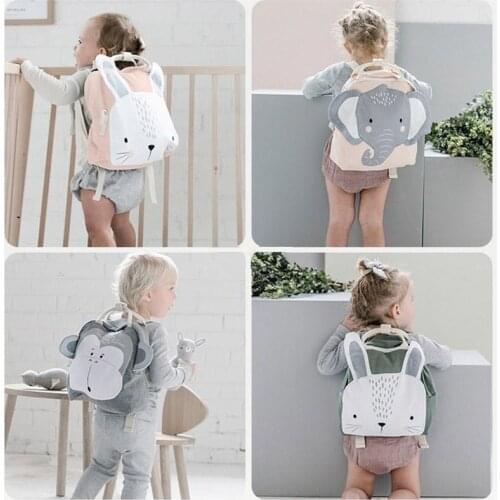 Children Backpack Toddler Kids School Bag Backpack For Baby Kids Cute School bag boy girl light Bag Rabbit Butterfly lion Bag