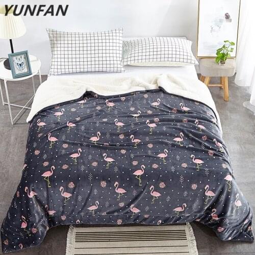 Flamingos fleece blankets and throws kids Thick Warm winter Blankets Super Soft duvet luxury Blankets twin queen flower blankets