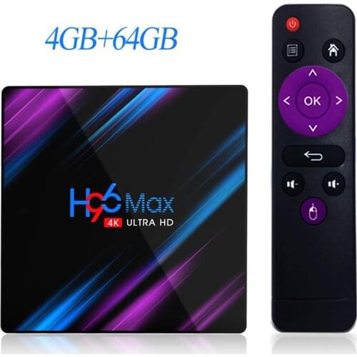 H96 MAX RK3318 Smart TV Box Android 10.0 4GB 64GB 4K Youtube Media Player H96MAX TVBOX Android TV Set Top Box Remote Control