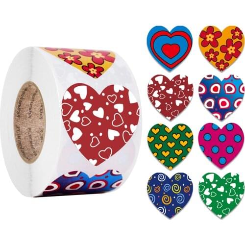 Exquisite Love Heart Shaped Label Sticker for Valentines Day Wedding Engagement Lover Romantic Gifts Decor Sealing Labels