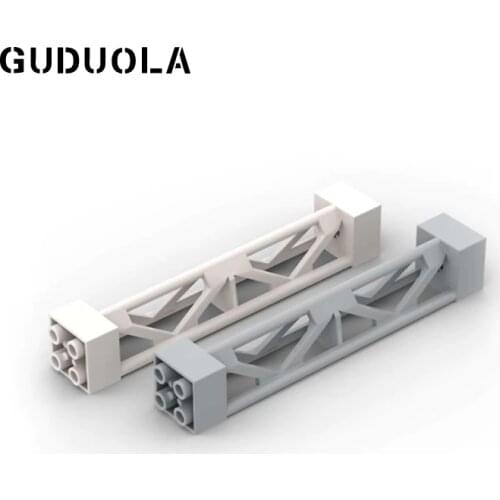 Guduola Building Block 58827 Support 2x2x10 Girder Triangular Vertical (Type 3 - 3 Posts, 2 Sections) MOC Build Parts 6pcs/lot
