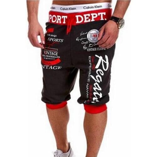 Summer 2020 Outdoor Sport Jogging Joggers Mens Sweatpants Hip Hop Letter Printed Rope Drawstring Leg Capri pants 4 Color M-XXL