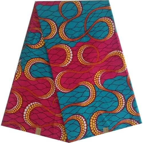 Veritable real nigerian block african wax woman 100% cotton 6yards/piece prints in fabric ankara africa dress cloth V-L 658