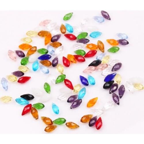 Wholesale 5000pcs Good Chinese Crystal Glass Beads Jewelry DIY Accessories Pendant 6*12mm Clear Drop Shape Water Drops Beads