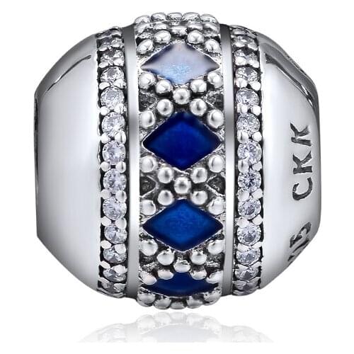 Fandola Glittering Shapes Charms Fits Original Bracelet Argent 925 Sterling Silver Metal Beads for Jewelry Making kralen perles