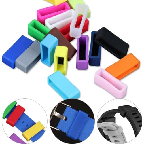 5PCS Silicone Bezel Activity Ring Watch with Ring for Swatch 12mm16mm18mm20mm22mm24mm Strap Accessories Loop Rubber Band Buckle