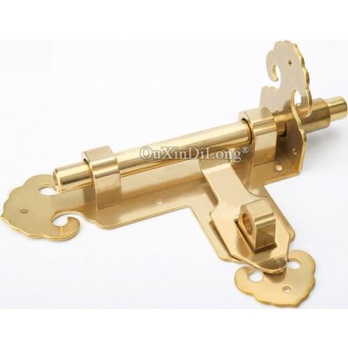 Retro Vintage European Pure Brass Door Bolts Slide Bolt Gate Latch Heavy Duty Door Bolts Gate Latch Door Lock Barrel Bolt