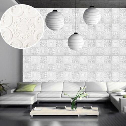 Foam DIY Self Adhesive Wall Sticker Anti-collision Sound Insulation 3D Brick Wall Sticker for Sofa Background TV Walls Bedroom