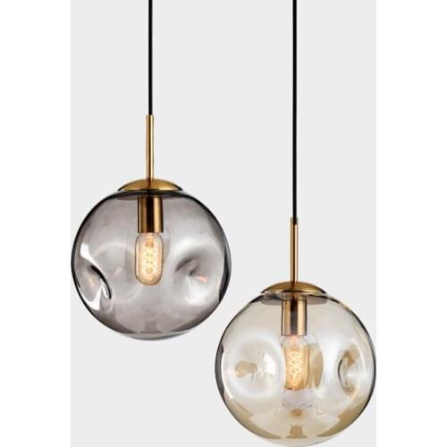 Modern glass ball led light lustres para quarto led wall moon lamp lustres ventilador de techo hanglampen avizeler