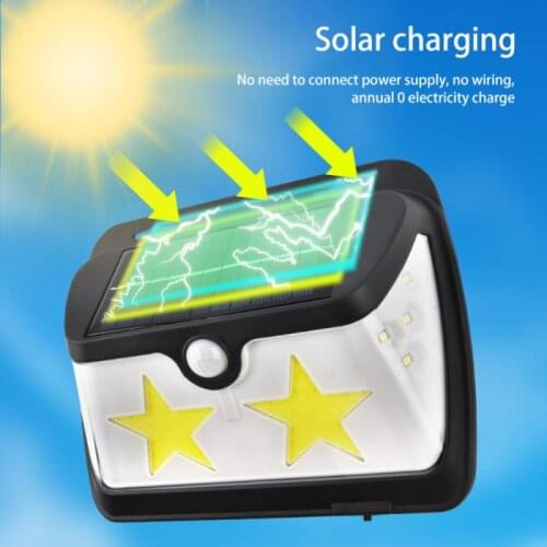 2PCS LED Solar Light Outdoor Solar Lamp With Motion Sensor Solar LED Wall Light Waterproof Sunlight Powered Garden Decoration