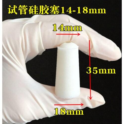 10pcs Silicone Stopper for glass test tube Upper Diameter 18mm * Lower Diameter 14mm