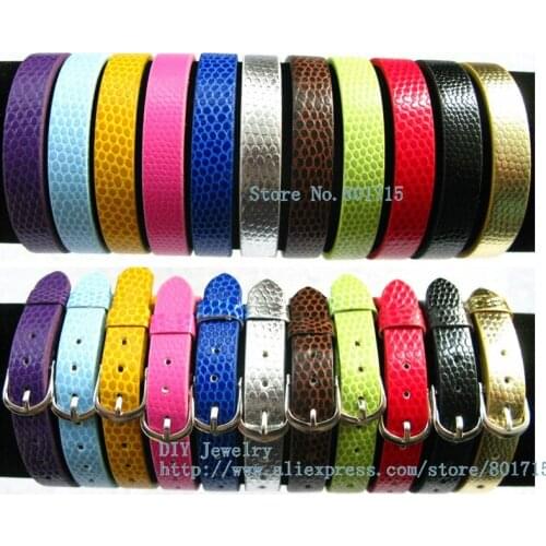 100pcs 8mm Snake-skin Wristband can go through with 8mm charms