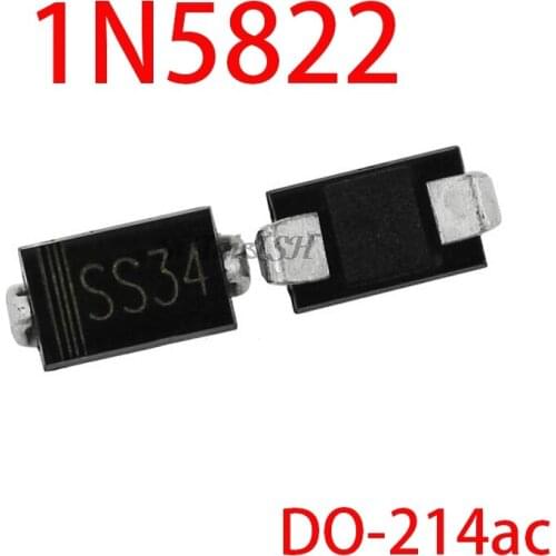 100pcs 1N5822 SMA SS34 smd DO-214ac IN5822 Schottky diode ss34