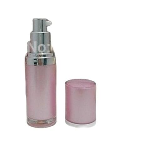 15ml PINK acrylic cylinder shape press pump lotion.emusion bottle,cosmetic container,press pump bottle ,Cosmetic bottle