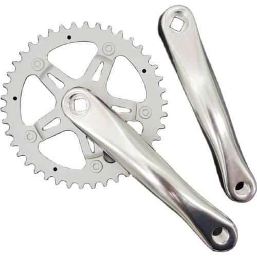 42T 175MM Fixed Gear Road Bike Crank Folding Bike Bicycle Crankset Single Speed 42T Chainring Chainwheel