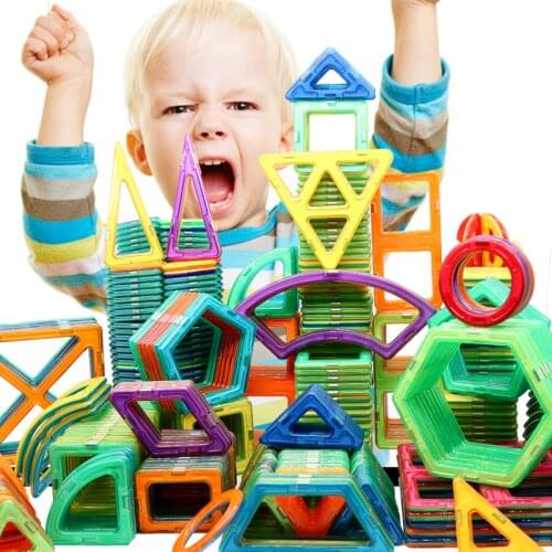 67-135PCS Designer Magnetic Blocks Big Size DIY Magnet Toys Pulling Magnetic Building Blocks Assembled Toys For Children Gifts