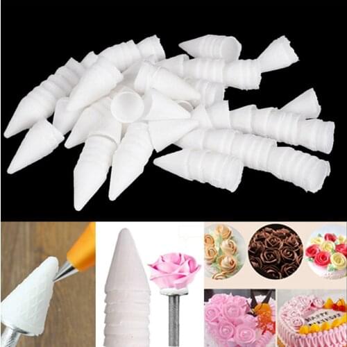 80Pcs/Pack Kitchen Glutinous Rice Cake Edible Bakeware Tools For Cakes Rose Flower Dessert Decorators Tools