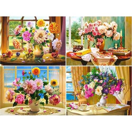 Diy 5d Full Diamond Painting Embroidery Flower Square Round Drill Tulip Rose Mosaic Furniture Decoration Hobby Gift