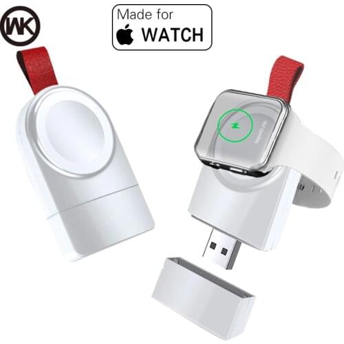 WK Mini Wireless Charger for Apple Watch Series 4 3 2 1 Portable Fast Magnetic USB Charger No Charger Cable Quick Charge Dock