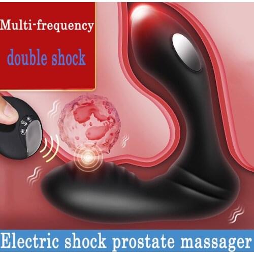 Wireless Remote Electric Shock Male Prostate Massager Anal Plug Vibrator Sex Toys For Men ButtPlug Stimulator Adult Anal Dilator