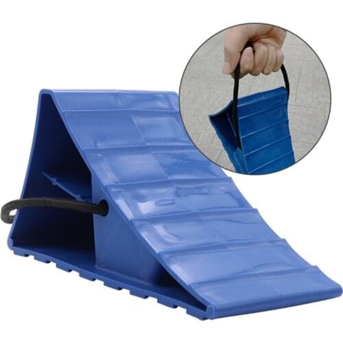 RV Camper Large Wheel Chocks with Rope Safety Car Chocks Tire Non Slip Base Trailer Solid Heavy Duty Anti-skid Stopper