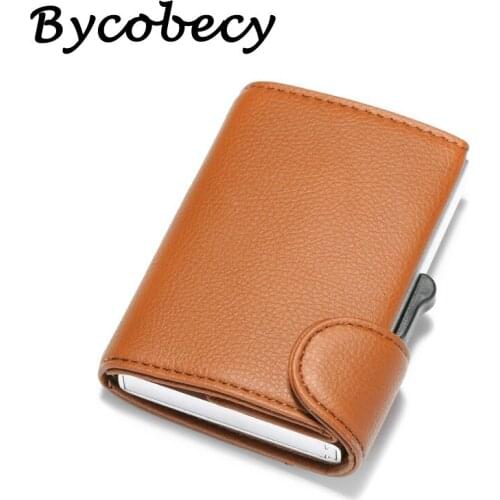 Bycobecy RFID Blocking Wallet Vintage 2019 New Pop Up Card Case Protector Safety Men and Women Aluminum Box Card Holder ID Case