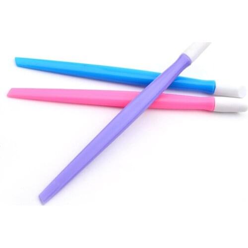 Rubber Nail Cuticle Pusher Pink Soft Removal Pressure Pen 2 Ways Smooth Stick for Manicure Nail Art