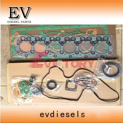 EV For Kobelco SK120 SK200 excavator 6D31 6D31T full gasket kit and piston ring set