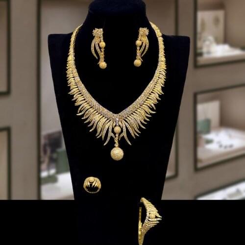 GODKI Disco Ball Charms 4pc African Jewelry Set For Women Party Gift Dubai Jewelry Set Cubic Zircon Nigeria Wedding Jewelry Sets