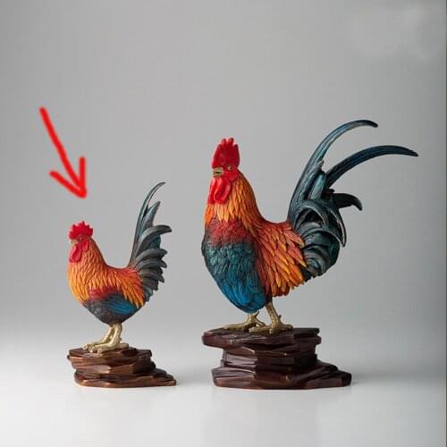 GOOD Sculpture 2021 home Shop Company business bring wealth fortune FENG SHUI brass carving GOOD LUCK Prosperous cock statue