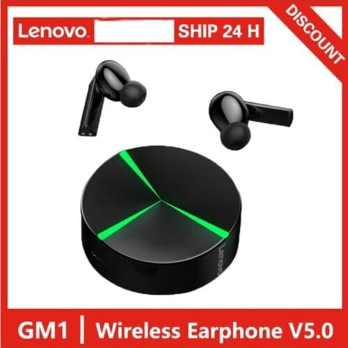 LenovoGM1TWS Gaming Earphone Earphone Bluetooth Wireless Headphones Earbuds MicrophoneMusic Headset HIFI 9D EsportsGame 0 Delay